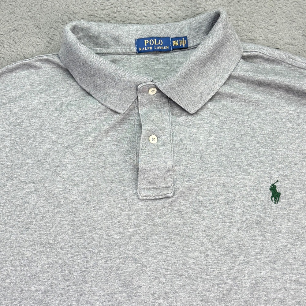 Polo Ralph Lauren Polo Shirt Mens 3XLT Gray Short Sleeve Pony Logo